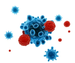 Depiction of off-the-shelf “ready-made” CAR T therapy used for large B-cell lymphoma (LBCL) treatment