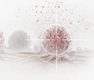 Targeted cancer cell therapy illustration highlighting SunAct’s advanced cancer cellular therapies in India